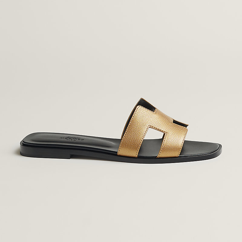 Hermes fashion gold sandals